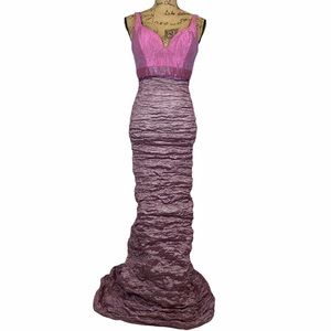 Nicole Miller Collection Purple Fitted Evening Prom Dress 4